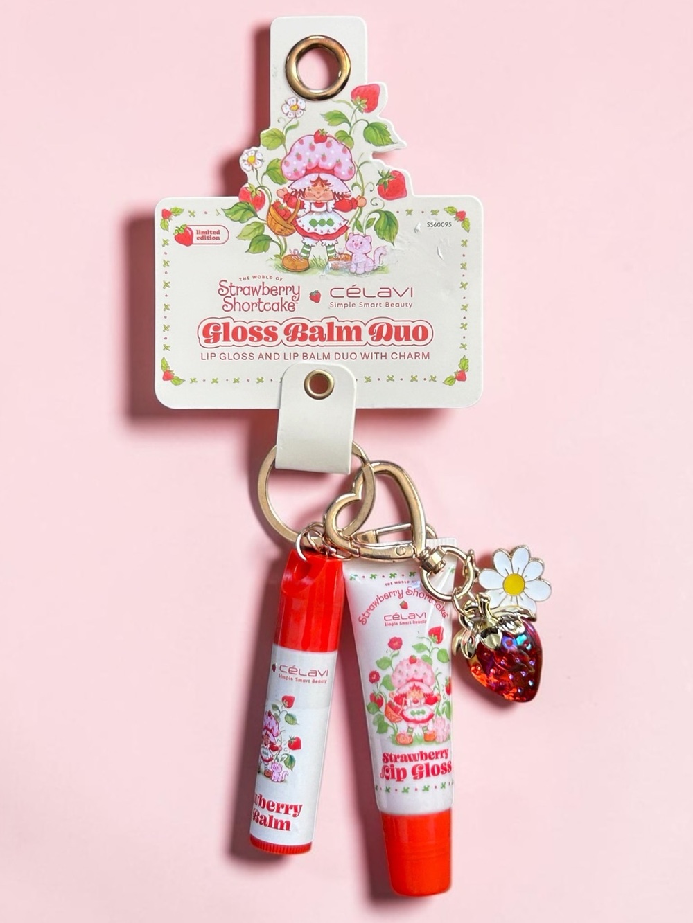Celavi x Strawberry Shortcake Gloss Balm Duo with Charms
